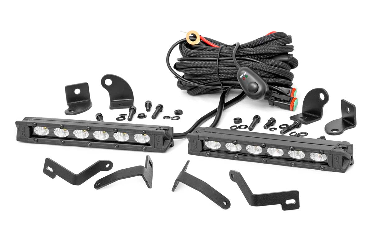 LED Light Kit | Bumper Mount | 6" Black Slimline Pair | Ford Ranger (19-23) | 70829