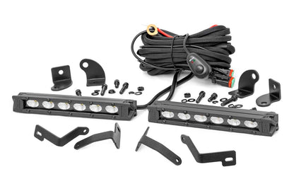 LED Light Kit | Bumper Mount | 6" Black Slimline Pair | Ford Ranger (19-23) | 70829