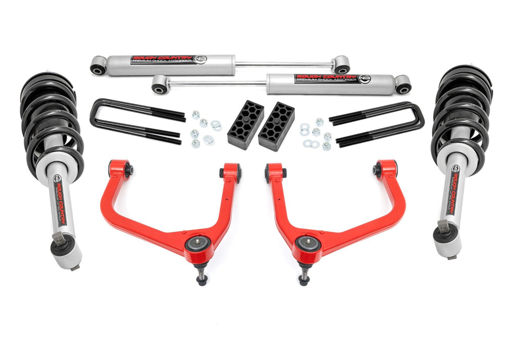 3.5 Inch Lift Kit | N3 Struts | Chevy Silverado 1500 2WD/4WD (2019-2025 & Classic) | 29532RED