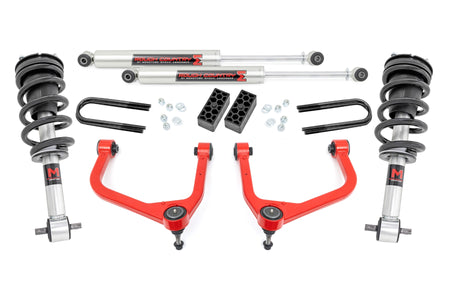 Rough Country | 3.5 Inch Lift Kit | M1 | Rear Mono Leaf | Chevy Silverado 1500 (22-24) | 28240RED