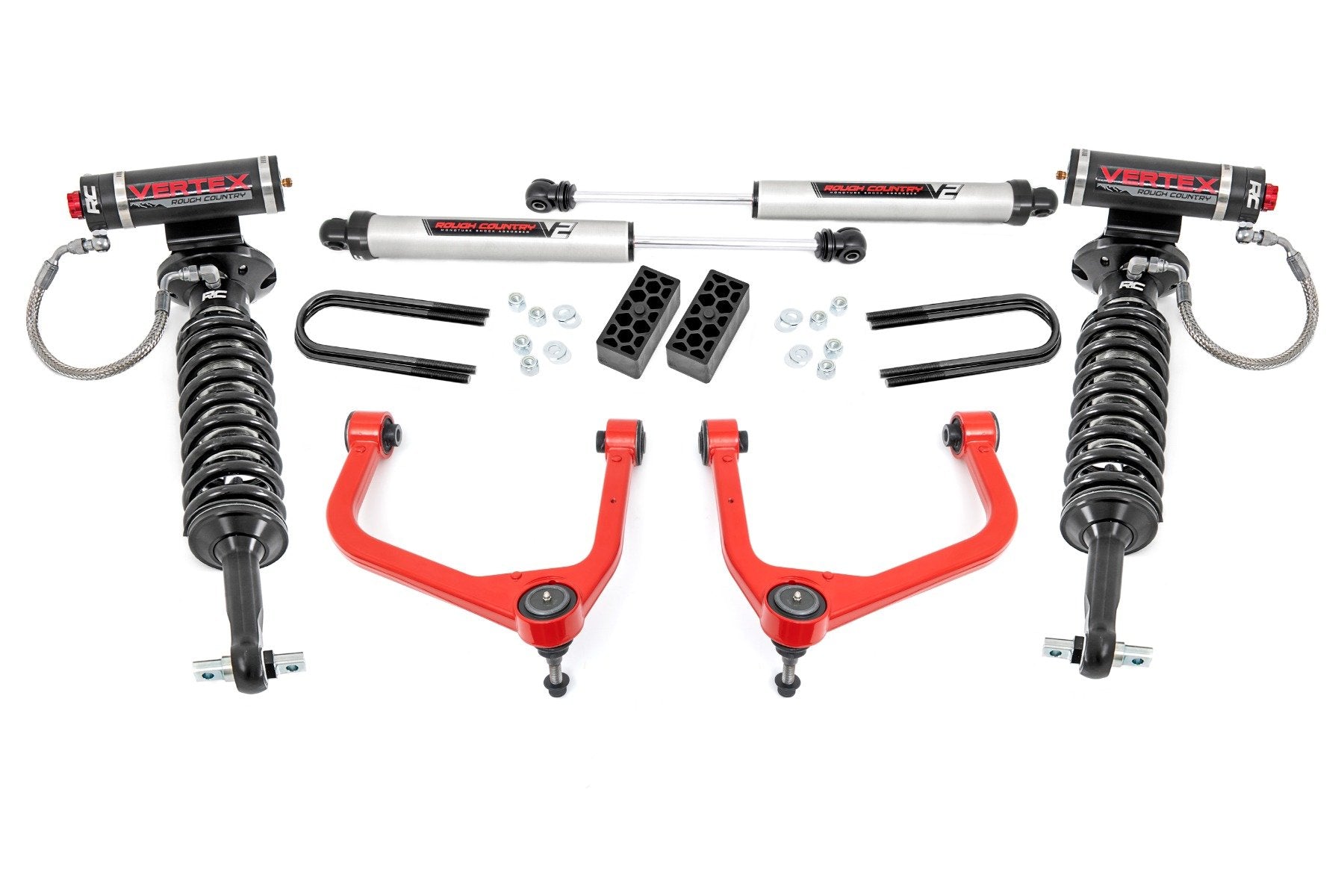 3.5 Inch Lift Kit | Vertex/V2 | Rear Mono Leaf | Chevy Silverado 1500 (2025) | 28257RED_A