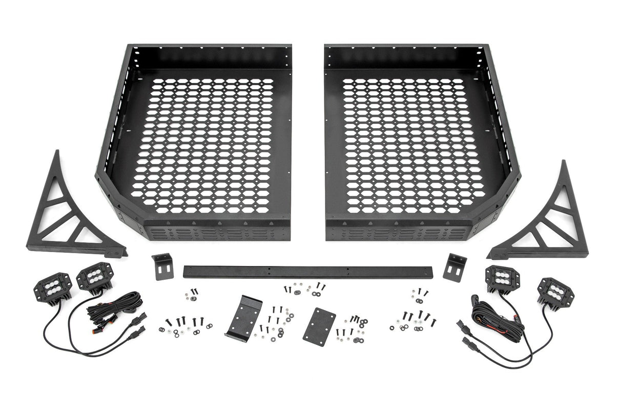 Cargo Rack | Dual 2" Black LED Pairs | Flush Mount | Polaris Ranger XP 1000  | 93057