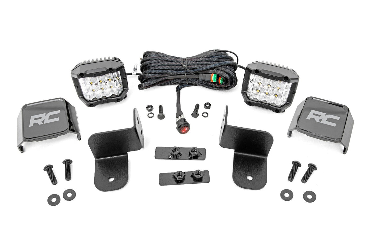 LED Light Kit | Rear Mount | 2" Chrome Pair | Wide Angle | Polaris Ranger XP 1000  | 93084