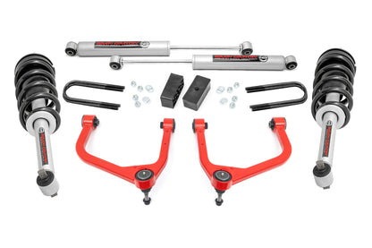 Rough Country | 3.5 Inch Lift Kit | Mono Leaf Rear | N3 Struts | GMC Sierra 1500 (25-26) | 28831RED_A