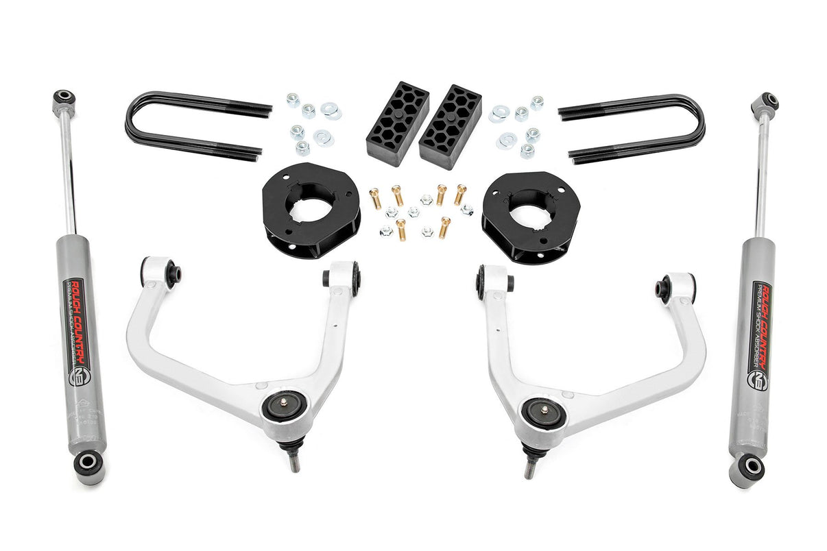 3.5 Inch Lift Kit | Rear Mono Leaf | Chevy Silverado 1500 2WD/4WD (2022-2024) | 28230