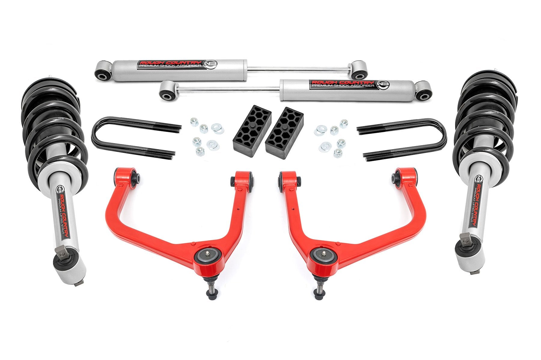 3.5 Inch Lift Kit | N3 Struts | Rear Mono Leaf | Chevy Silverado 1500 (22-24) | 28231RED