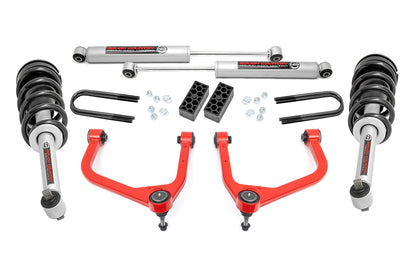 3.5 Inch Lift Kit | N3 Struts | Rear Mono Leaf | Chevy Silverado 1500 (22-24) | 28231RED