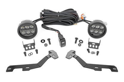 LED Light Kit | Ditch Mount | Black Series Round | 3.5 Inch | Amber DRL | Ram 1500 (19-25) | 82294