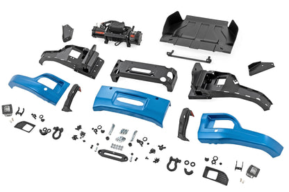 Rough Country | Front FXS Bumper | 12000S | GLT Glacier Blue | Chevy Silverado 1500 (23-26) | 13007-GLT