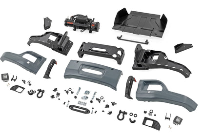 Rough Country | Front FXS Bumper | 12000S | GNO Slate Gray | Chevy Silverado 1500 (23-26) | 13007-GNO