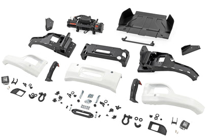 Rough Country | Front FXS Bumper | 12000S | GAZ Summit White | Chevy Silverado 1500 (23-26) | 13007-GAZ
