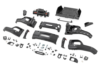 Rough Country | Front FXS Bumper | 12000S | GBA Black | Chevy Silverado 1500 2WD/4WD (23-26) | 13007-GBA