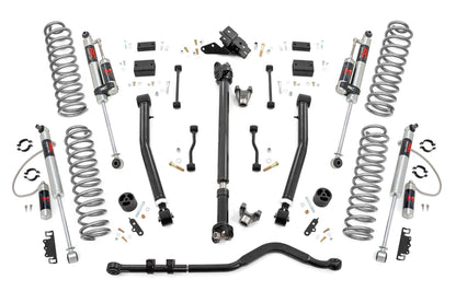 Rough Country | 3.5 Inch Lift Kit | Adj Lower | FR D/S | M1R | Jeep Wrangler Unlimited Rubicon (18-23) | 69144