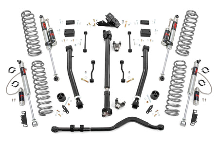 Rough Country | 3.5 Inch Lift Kit | Adj Lower | FR D/S | M1R | Jeep Wrangler Unlimited (24-26) | 91544