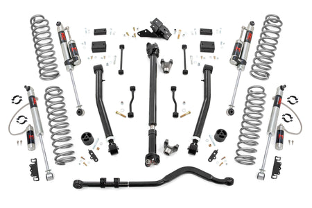 Rough Country | 3.5 Inch Lift Kit | Adj Lower | FR D/S | M1R | Jeep Wrangler JL 4WD (24-26) | 91744