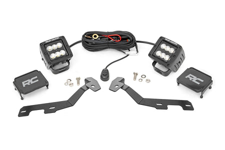 LED Light Kit | Ditch Mount | 2" Black Pair | Flood | Ram 1500 2WD/4WD (19-25) | 82291