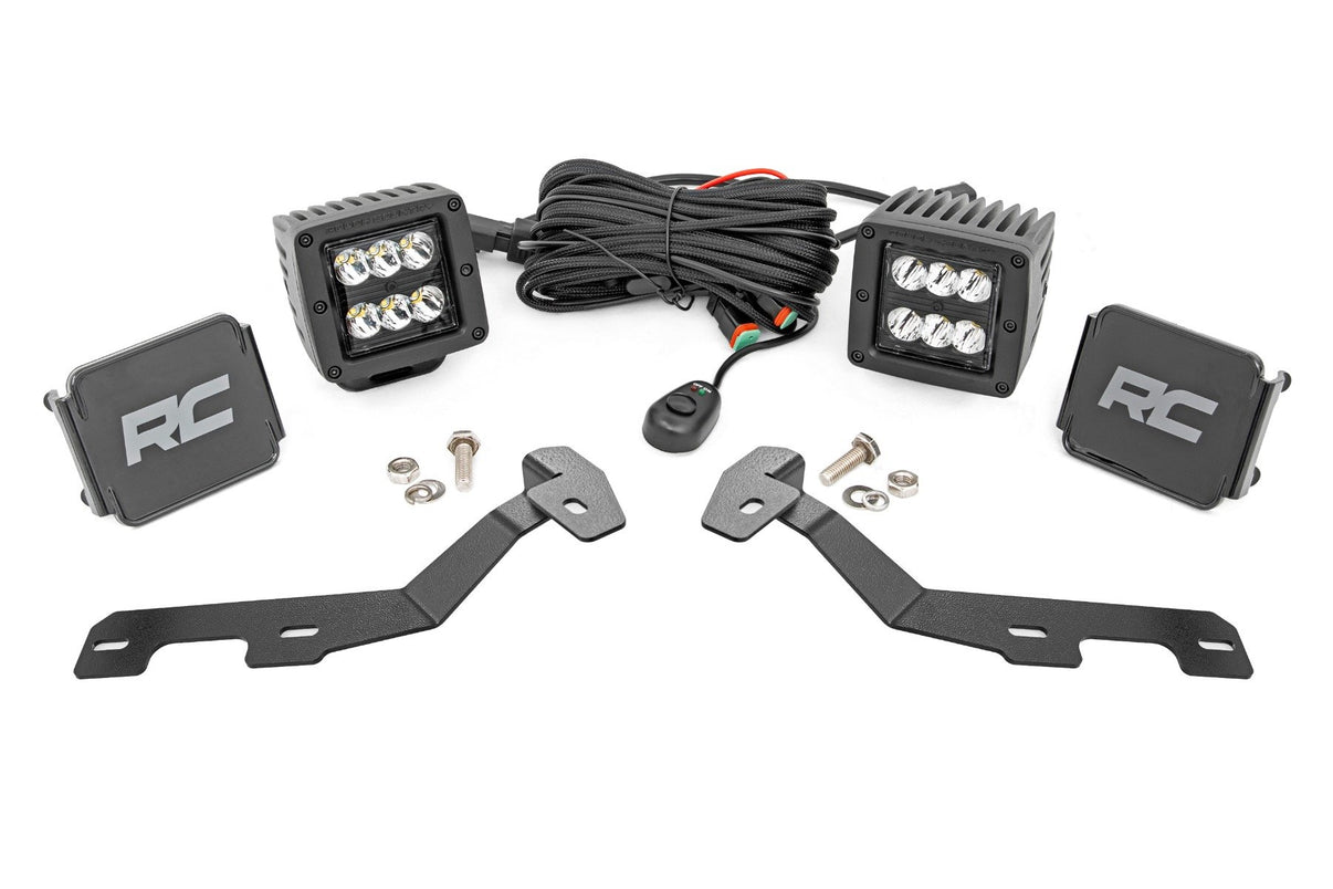 LED Light Kit | Ditch Mount | 2" Black Pair | Spot | Ram 1500 2WD/4WD (19-25) | 82290
