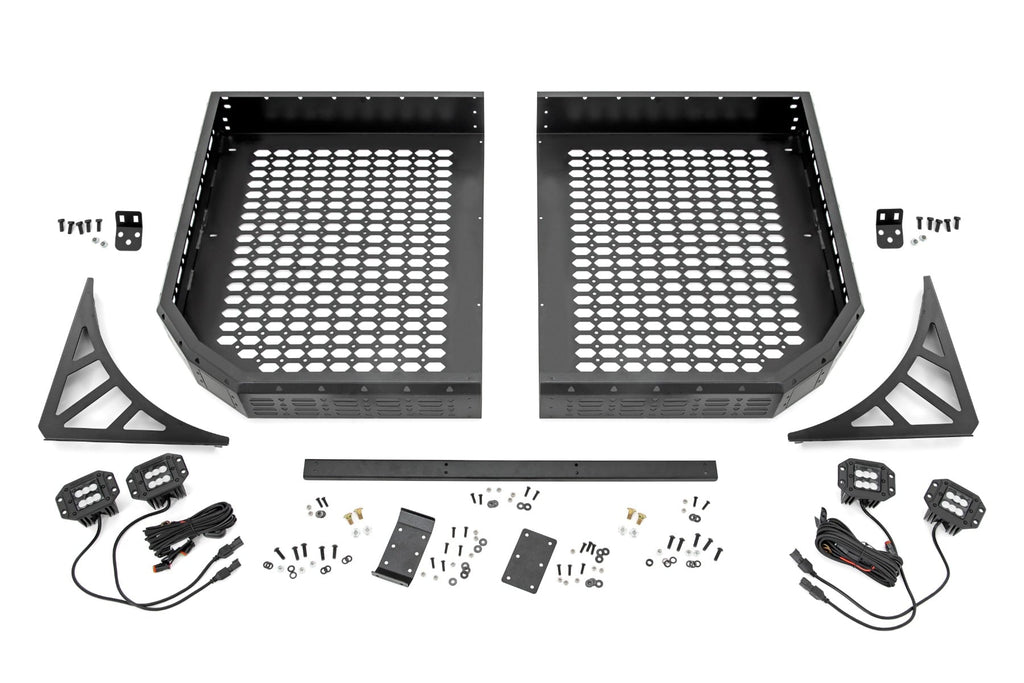Rough Country | Cargo Rack | Dual 2" Black LED Pairs | Flush Mount | CFMOTO U10 1000 PRO | 96133
