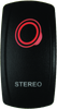 DragonFire Racing Lighted Switch Stereo On/Off Red
