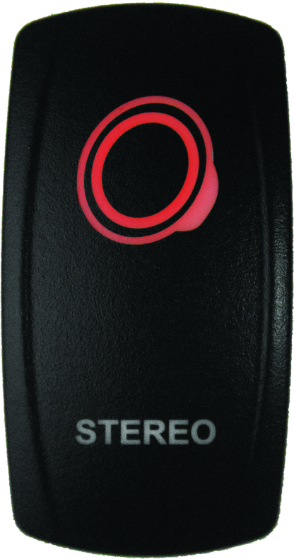 DragonFire Racing Lighted Switch Stereo On/Off Red