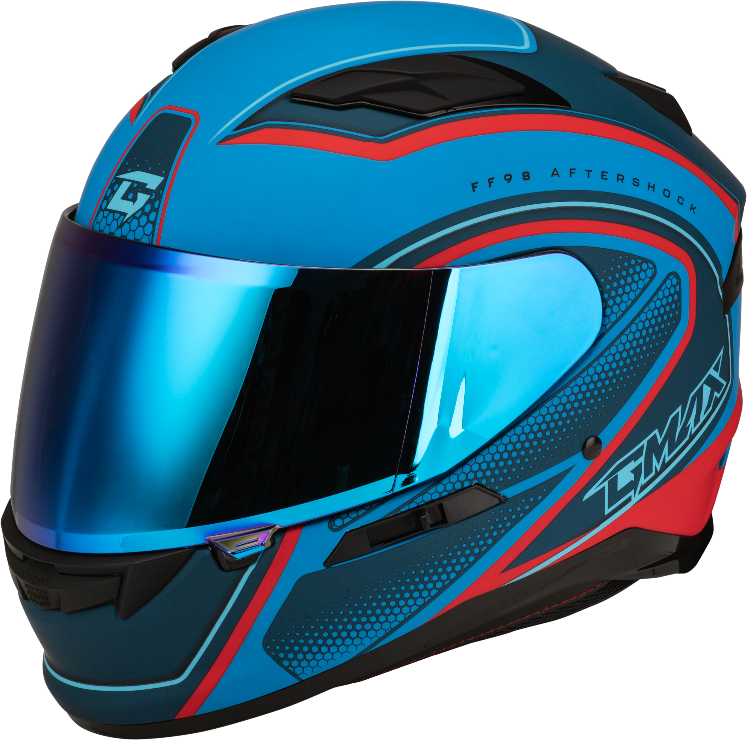 Ff 98 Aftershock Helmet Matte Blue/Red 2x