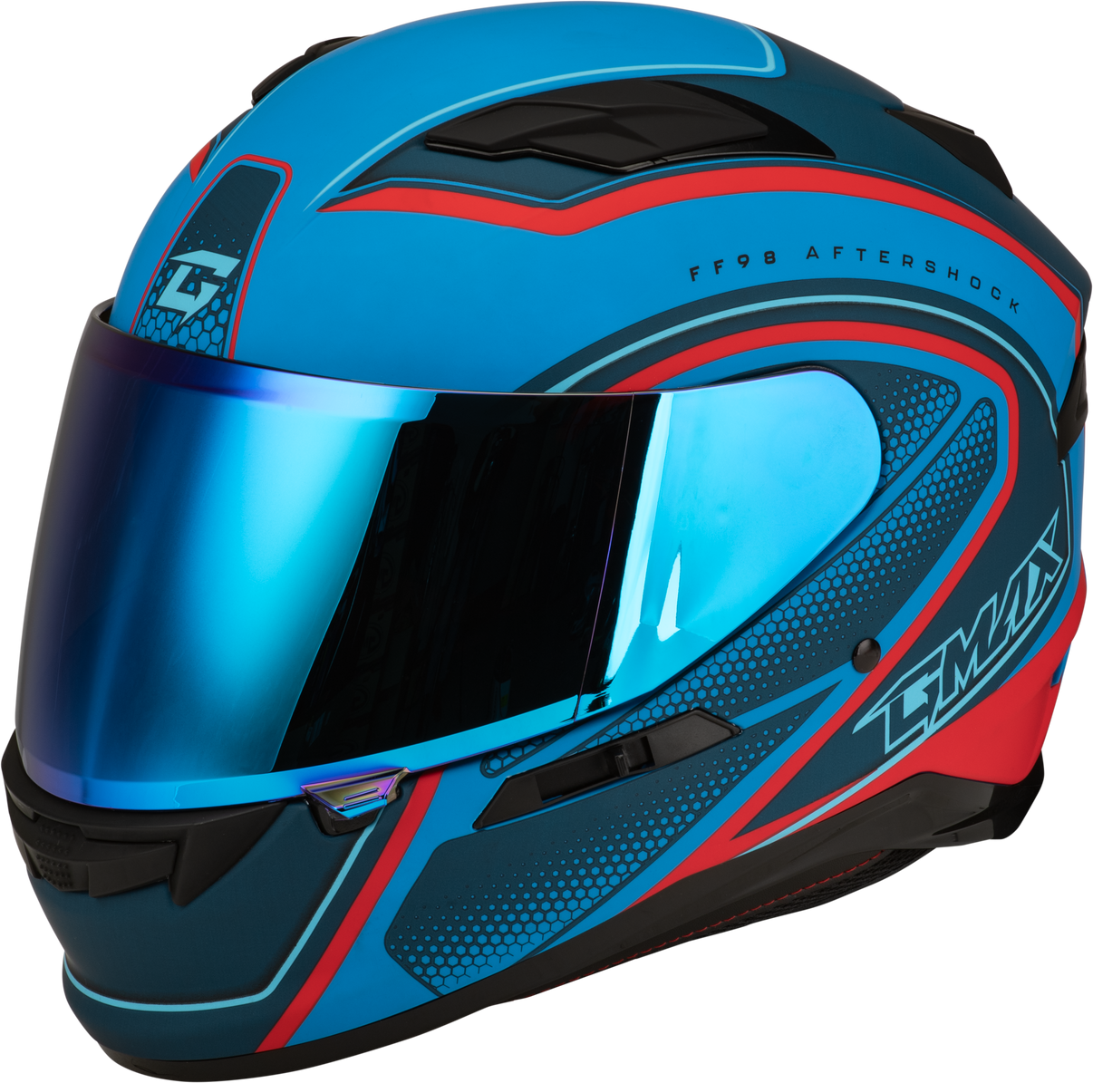 Ff 98 Aftershock Helmet Matte Blue/Red Md