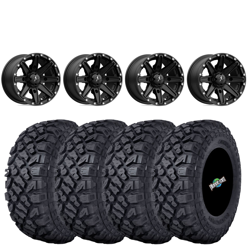 MSA M33 Clutch Wheels on Kenda Klever XT Tires – UTV Wheel & Tire Kit