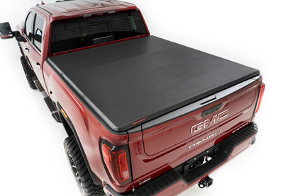 Rough Country | Soft Tri-Fold Bed Cover | 6'9" Bed | Chevy/GMC 2500HD/3500HD (20-26) | 41120690A