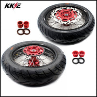 KKE 17 Inch Supermoto Wheels Tires for SUZUKI RMZ250 2007-2025 RMZ450 2005-2025