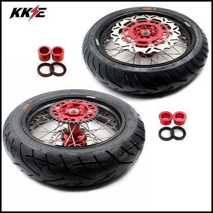 KKE 17 Inch Supermoto Wheels Tires for SUZUKI RMZ250 2007-2025 RMZ450 2005-2025