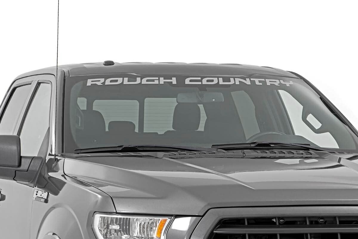 Rough Country Decal | 3 Inch x 49 Inch | Curved | Silver | 84167