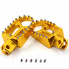 KKE CNC Billet Footpegs for SUZUKI DRZ400 DRZ400E DRZ400S DRZ400SM Gold/Blue/Black
