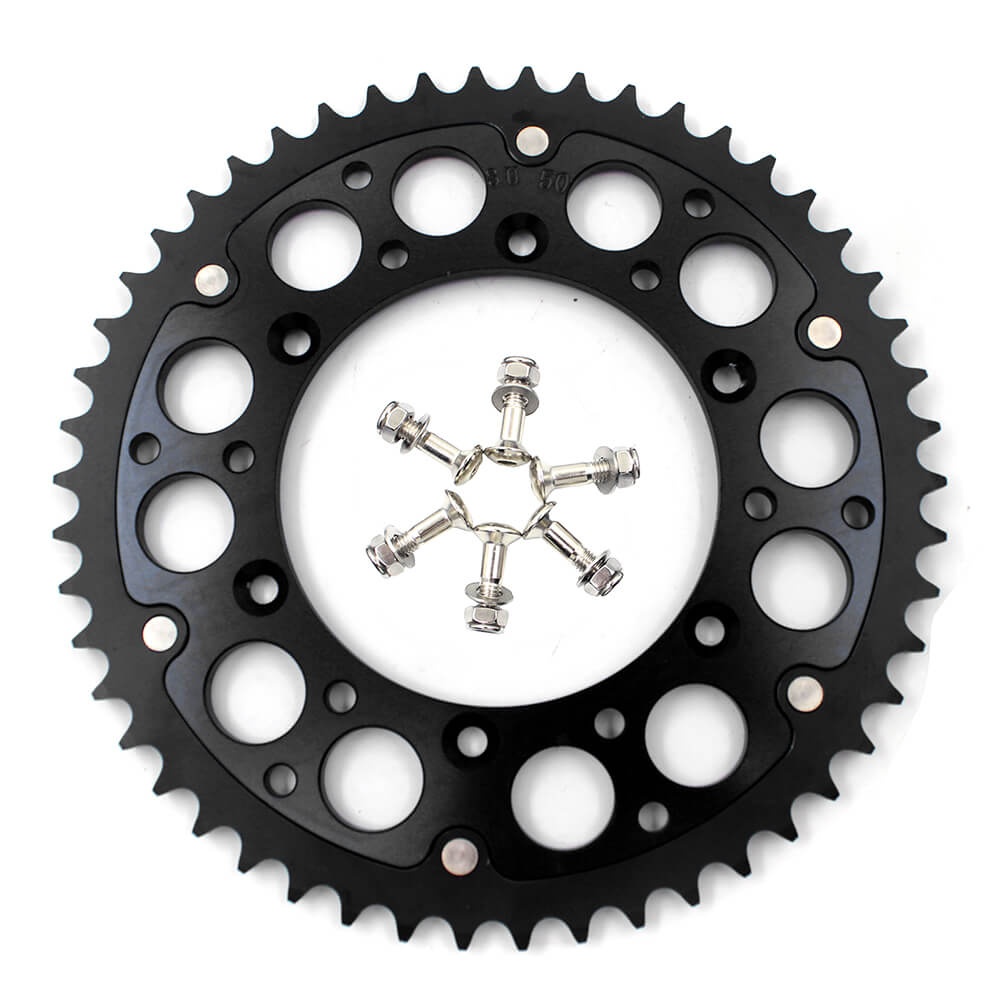 KKE 44T/48T/49T/50T/51T Black Sprocket For SUZUKI RMZ250 RMZ450 DRZ400S DRZ400SM
