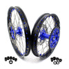 KKE 21"&18" Enduro Diretibke Wheels For YAMAHA YZ125 YZ250 1999-2016 YZ250F YZ450F 2003-2015 Blue Nipples With Disc