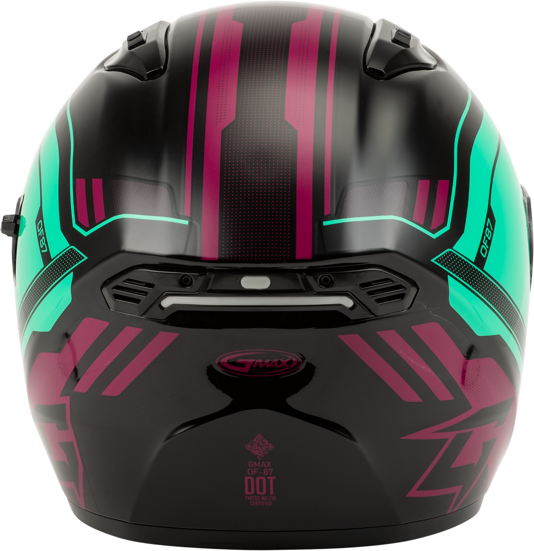 Of 87 Duke Helmet W/Led Light Blk/Aqua/Coral Xl