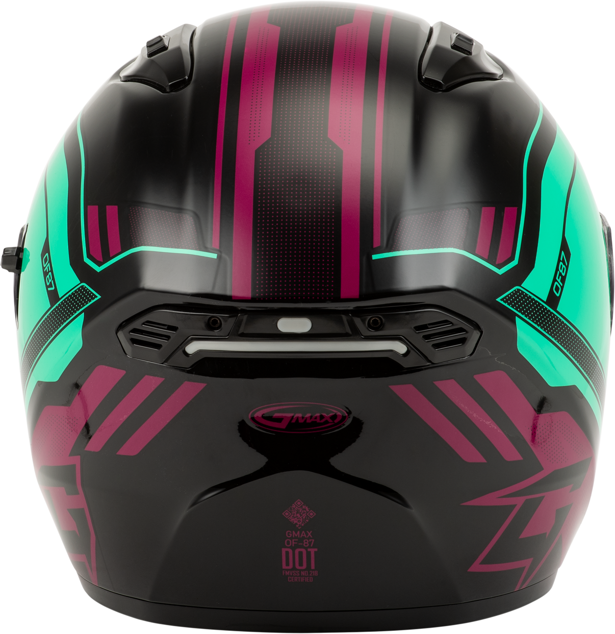 Of 87 Duke Helmet W/Led Light Blk/Aqua/Coral 2x