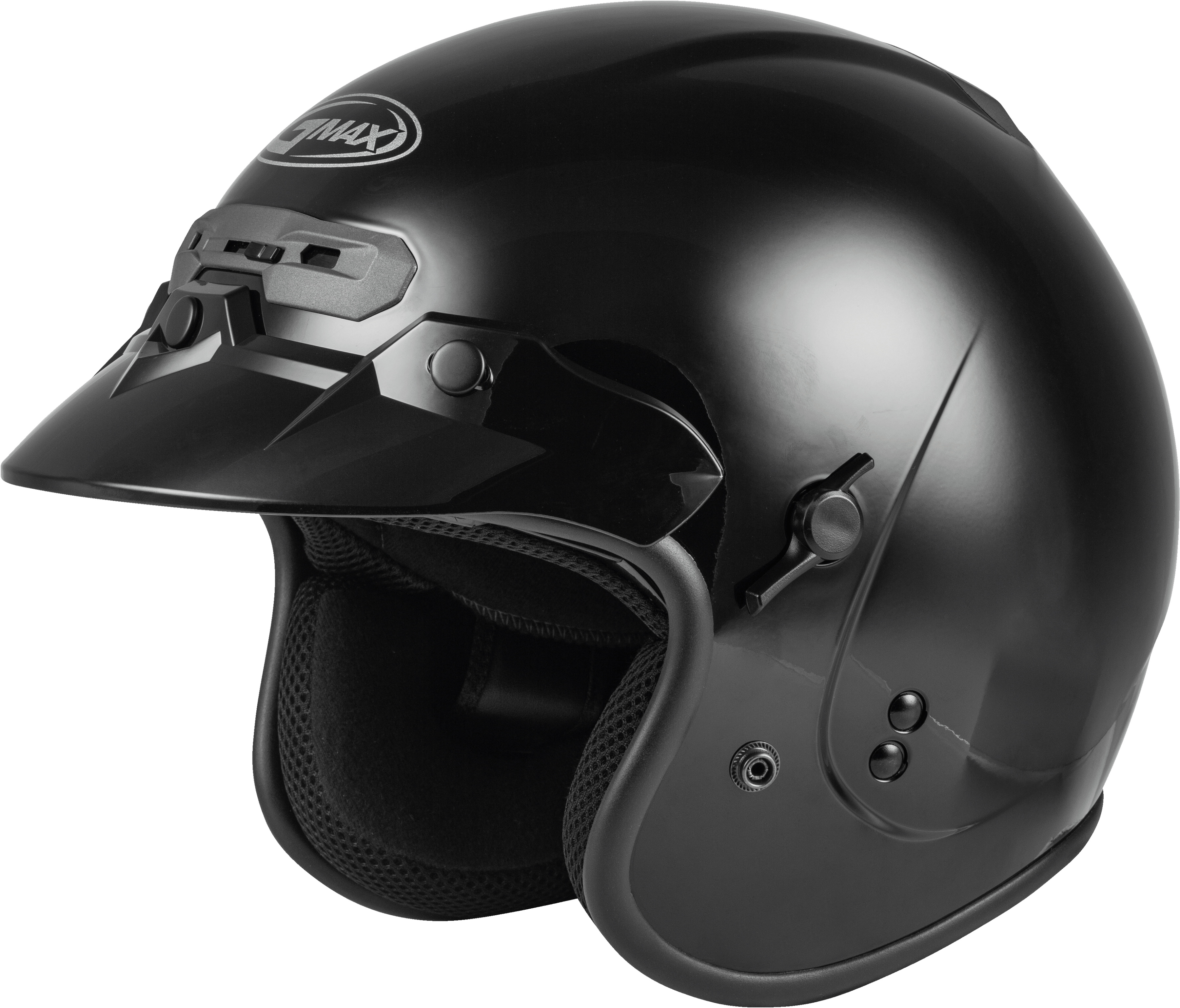 Gm 32 Open Face Helmet Black Md