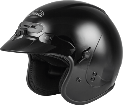 Gm 32 Open Face Helmet Black Md