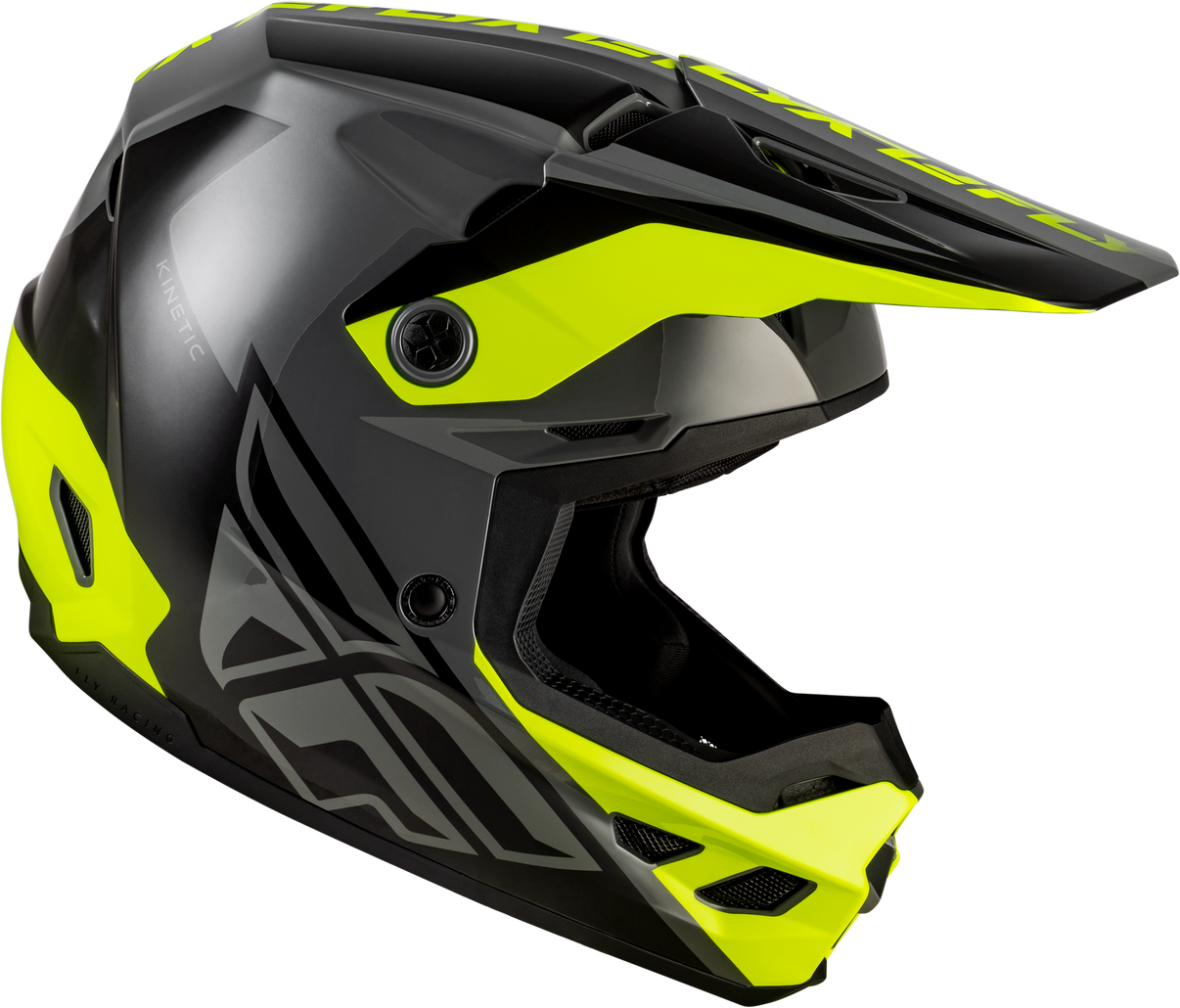 Kinetic Crest Helmet Grey/Black/Hi Vis Lg