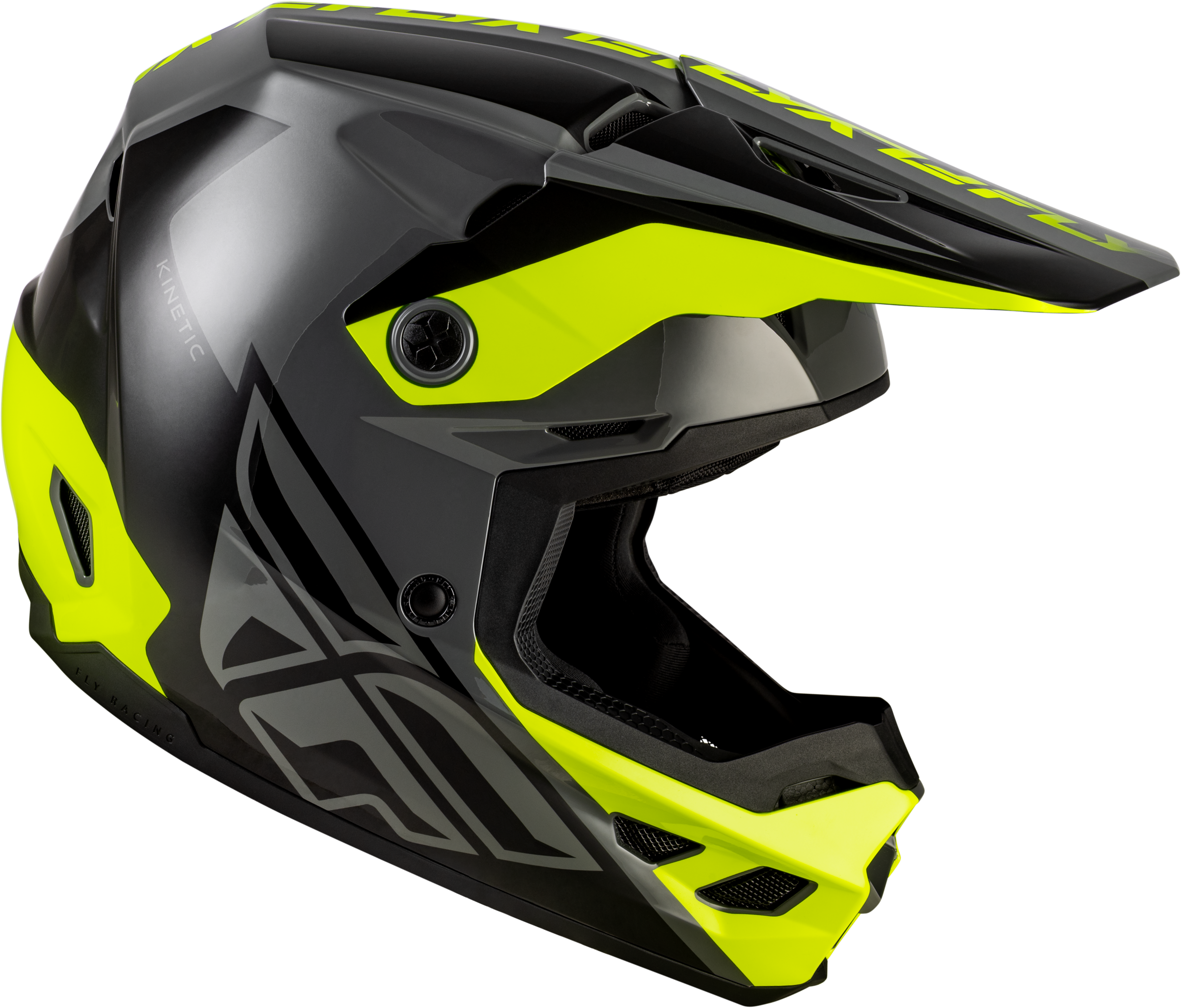 Kinetic Crest Helmet Grey/Black/Hi Vis Lg