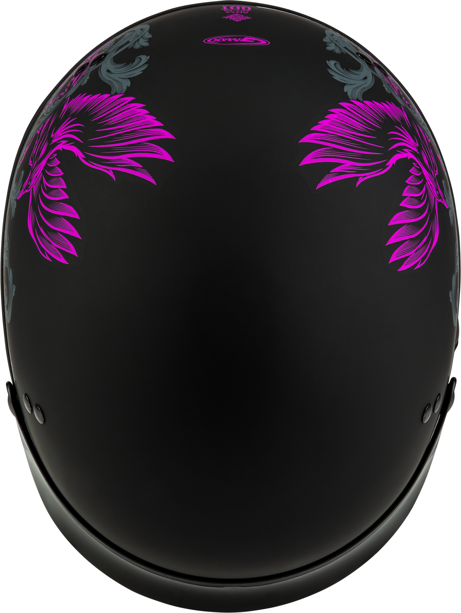 Hh 65 Corvus Helmet W/Peak Matte Black/Purple/Grey Lg