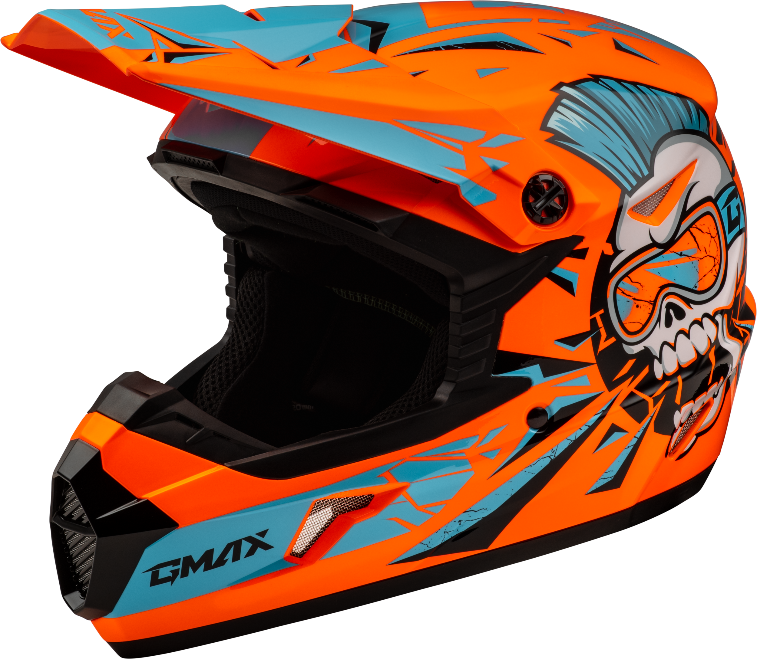 Youth Mx 46y Unstable Helmet Hi Vis Orange/Blue Yl