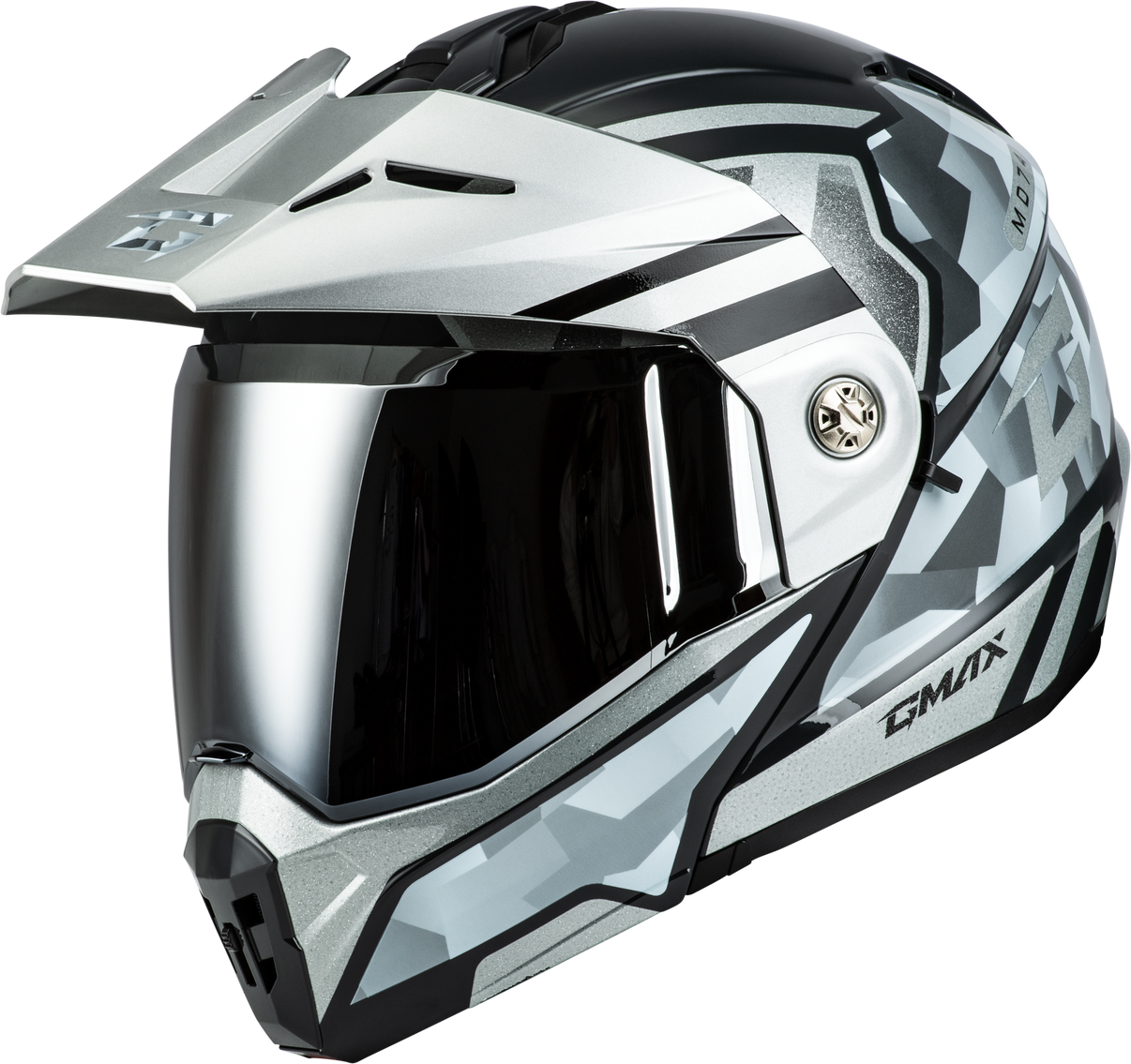Md 74 Striker Modular Helmet W Slvr Shield Slvr/Blu Mtlc Xs