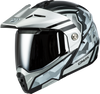 Md 74 Striker Modular Helmet W Slvr Shield Slvr/Blu Mtlc 3x