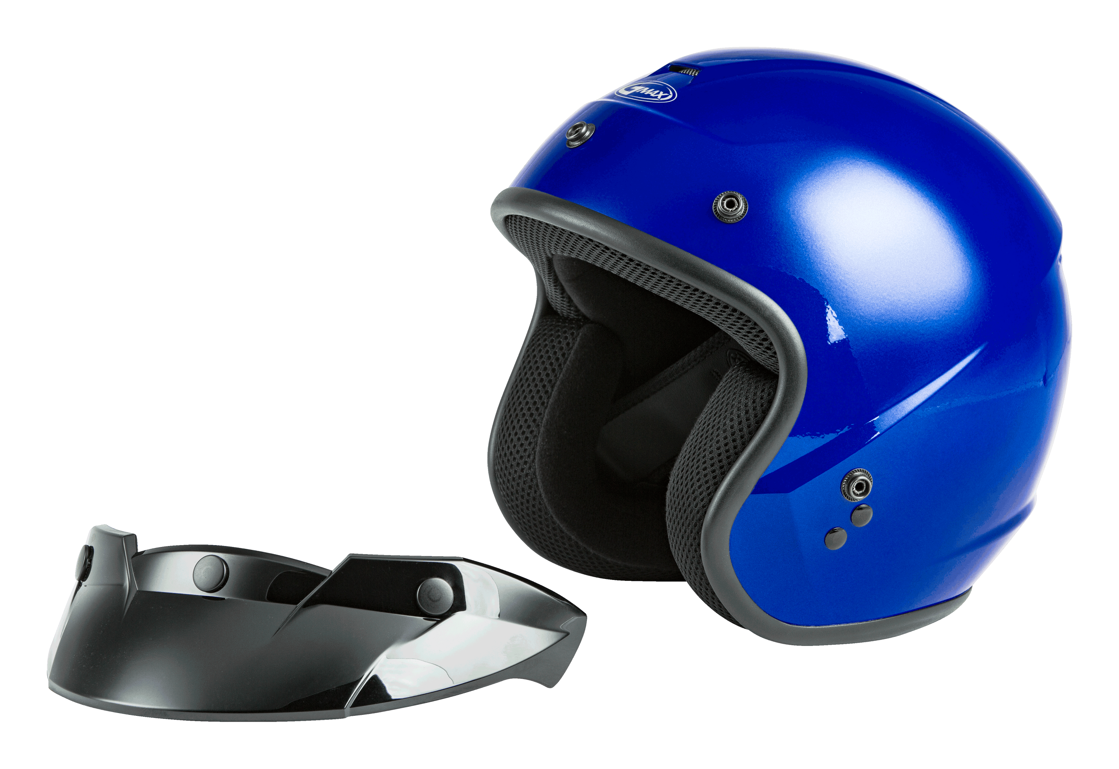 Of 2 Open Face Helmet Blue Sm