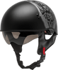 Hh 65 Half Helmet Tormentor Naked Matte Black/Silver Sm