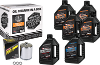 V Twin Oil Change Kit Mineral Evo Chrome Filer