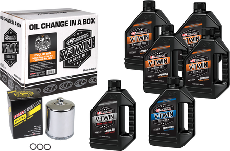 V Twin Oil Change Kit Mineral Evo Chrome Filer