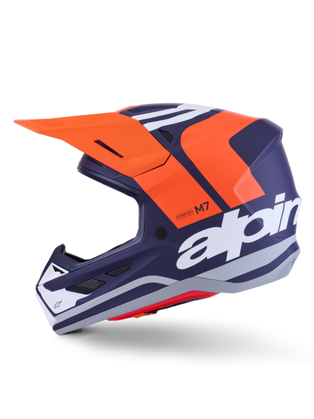 Sm7 Core Helmet Orng/Blue Matt Lg