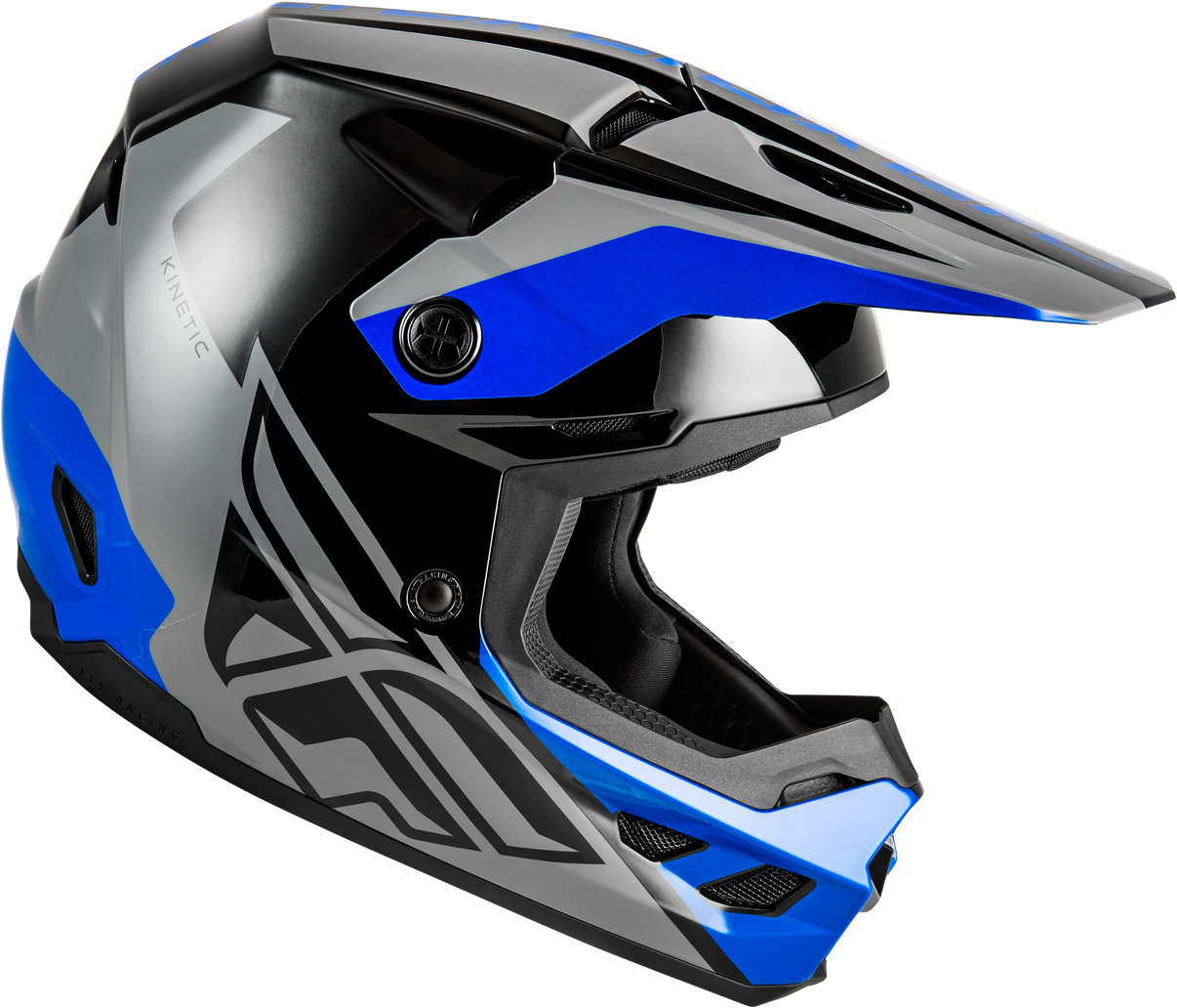 Kinetic Crest Helmet Grey/Black/Blue Xl